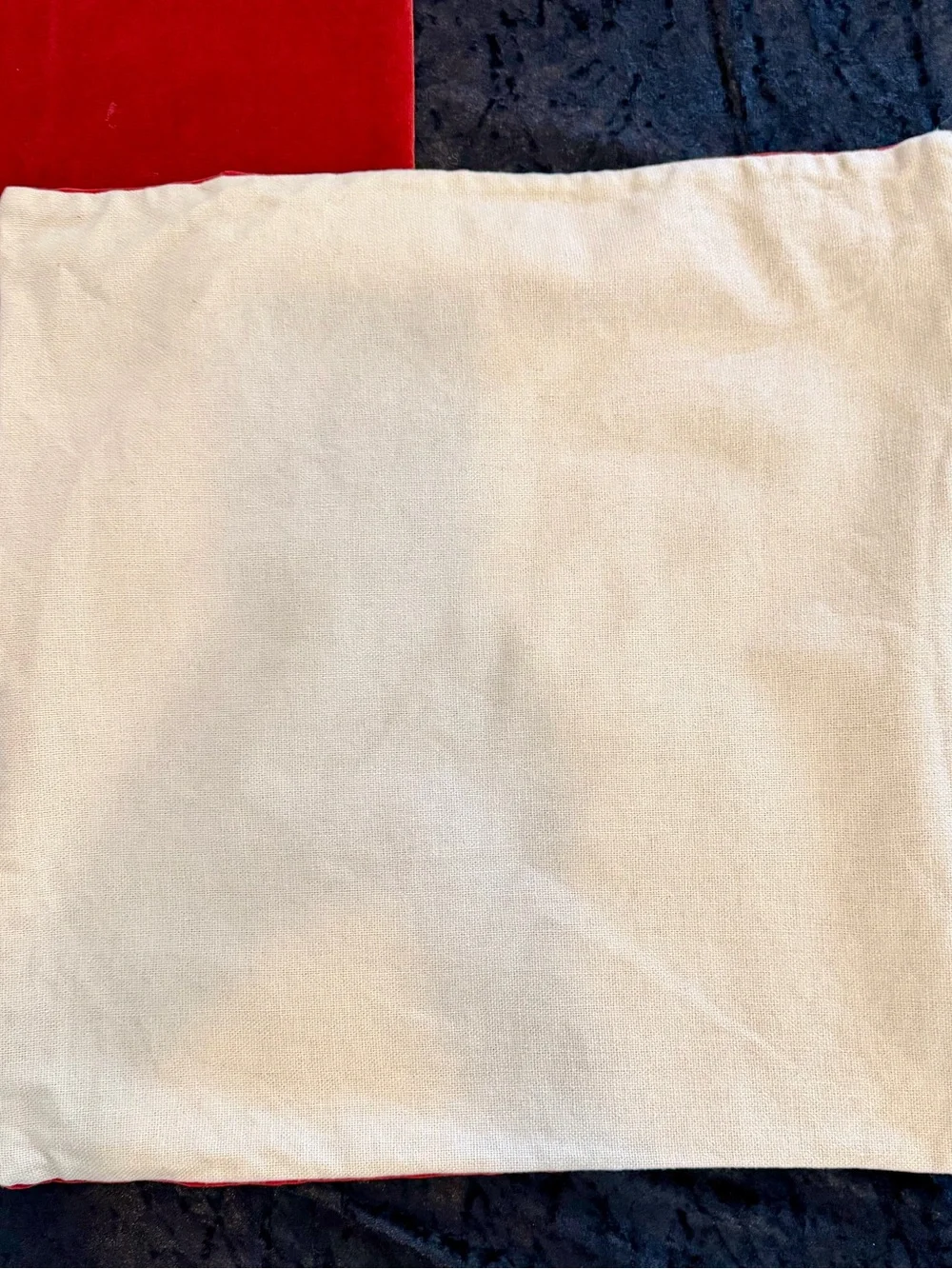 Two Pottery Barn Red Icon Velvet and Linen Pillow Covers 2008